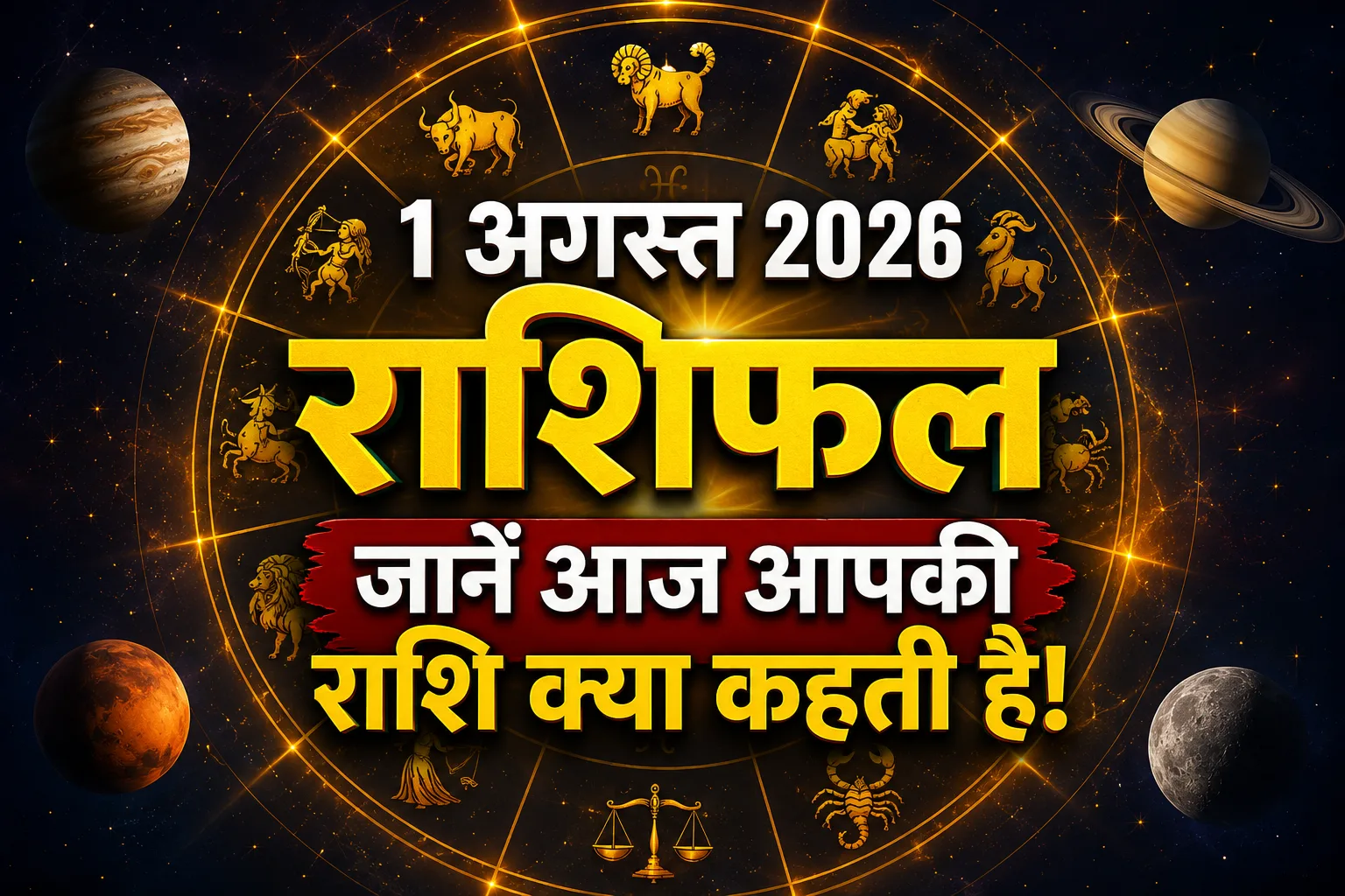 Aaj Ka Rashifal 1 August 2026: जानिए शनिवार आपके लिए क्या लेकर आया है | Daily Horoscope
