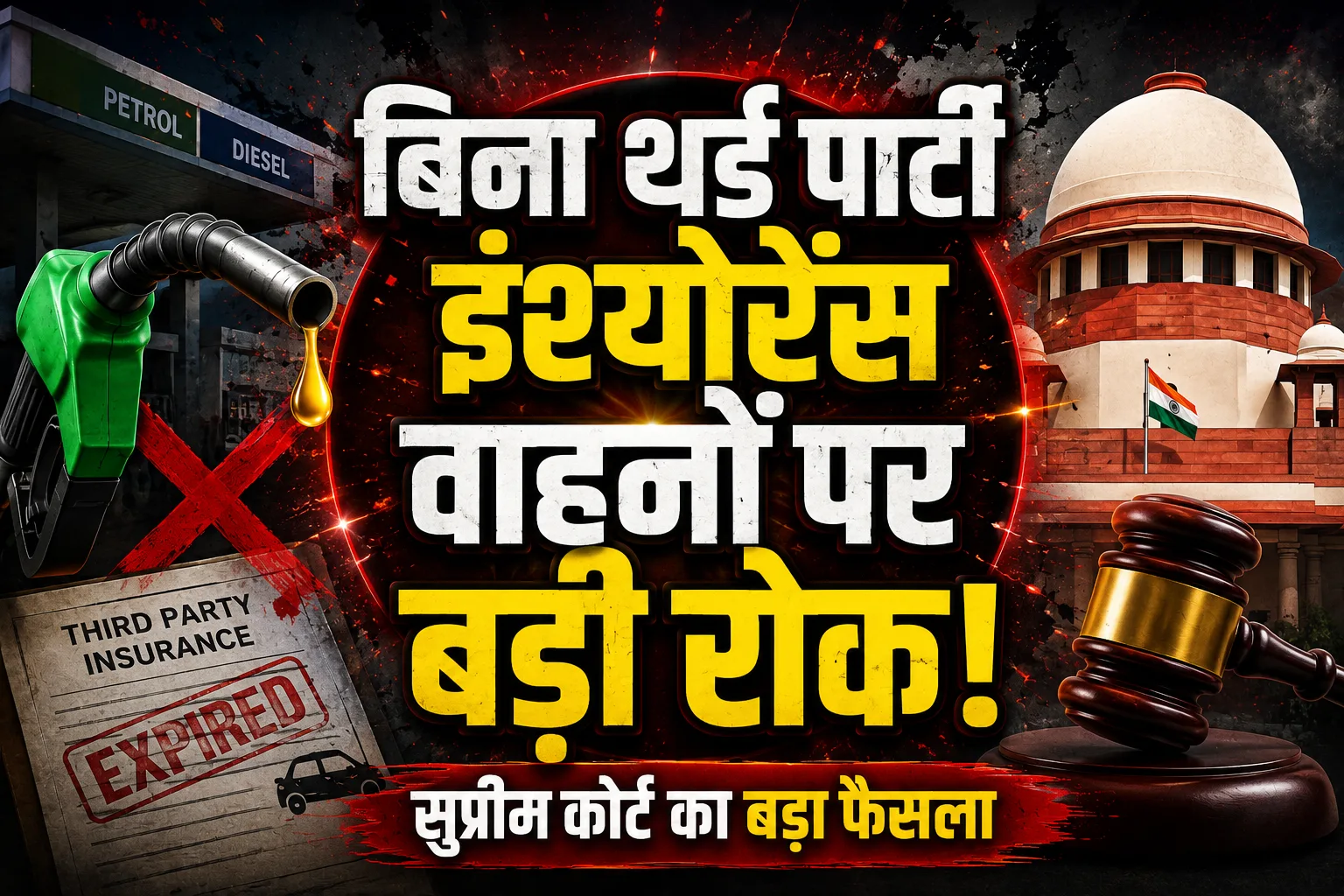Third Party Insurance mandatory in New Delhi: बिना बीमा नहीं मिलेगा पेट्रोल-डीजल, सुप्रीम कोर्ट का केंद्र को पायलट प्रोजेक्ट का आदेश
