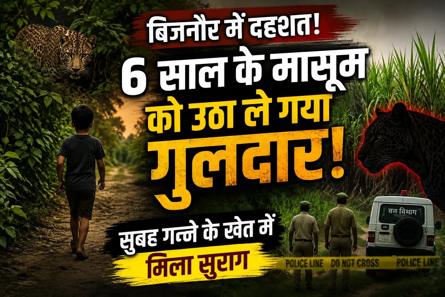 Bijnor Leopard Attack: बिजनौर में गुलदार ने 6 वर्षीय मासूम को बनाया शिकार, गन्ने के खेत में मिले क्षत-विक्षत अवशेष