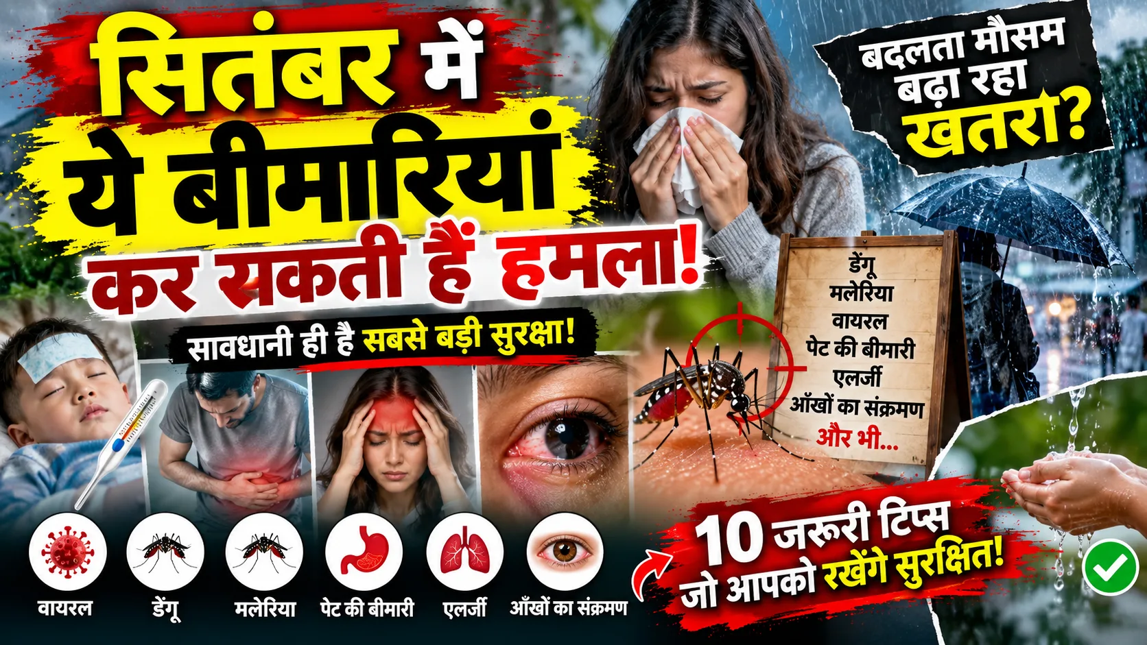 September Health Tips: सितंबर में इन बीमारियों से बचें